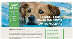 Desktop Screenshot of caninefitnessinstitute.com