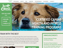Tablet Screenshot of caninefitnessinstitute.com